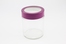 Glaspot groot aubergine metalen rand - enkel afhalen
